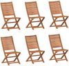 vidaXL Gartenstühle 6 Stk. Klappbar 51x66x95 cm Massivholz Akazie 3214472 Bild 2