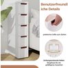 COSTWAY Beistellwagen, Nischenschrank schmal, mit 5 Schubladen & Rollen, weiß Bild 4