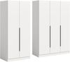 Home affaire Schrank-Set Skarde moderner Kleiderschrank Schlafzimmerschrank, (1-St, wähle deine beste Schrank Kombination), Skarde Kleiderschrank 200 cm, 2 Kleiderstangen und 5 Böden Bild 4