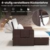 COSTWAY Loungebett, Rattan, 2-Personen, 3 in 1, mit verstellbarer Rückenlehne Bild 3