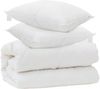 vidaXL Decke mit Kissen mit Kissen 3 pcs Weiß Mikrofaser 3378109 Bild 2