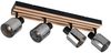 Deckenstrahler TRAVIA 4-flammig, Rauchglas Schwarz & Holzlamellen, Breite 64,5cm Bild 2