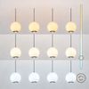 LED Pendelleuchte, Glas, Kugeln, grau, CCT, H 150 cm Bild 3