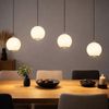 LED Pendelleuchte, Glas, Kugeln, grau, CCT, H 150 cm Bild 2