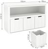 Homfa Kinderregal, Spielzeugtruhe Bücherregal 3 Schubladen mit Rollen 102 x 33 x 61,5 Bild 3