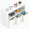 Homfa Kinderregal, Spielzeugtruhe Bücherregal 3 Schubladen mit Rollen 102 x 33 x 61,5 Bild 4