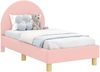 vidaXL Kinderbettgestell mit Kopfteil Rosa 70 x 140 cm Schafstoff 42011025 Bild 3