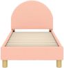 vidaXL Kinderbettgestell mit Kopfteil Rosa 70 x 140 cm Schafstoff 42011025 Bild 4