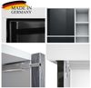 Highboard Schrank Anrichte Cuba mit 8 Fächern, Korpus in Schwarz matt / Fronten in Bordeaux Hochglanz Bild 3