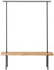 Garderobe Eiche 01 L 150 x 40 x 190 schwarz Bild 3
