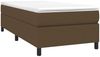 vidaXL Polsterbett, Stoff, Dunkelbraun, 100x200 cm, Schwarz Bild 3