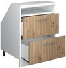 Dachschrägenschrank Rion Artisan-Eiche 60 x 81.6 cm mit 2 Schubladen, Schrankkorpus 60 cm Tiefe Vicco Bild 4