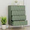 UEV Kommode mit 4 Schubladen, Sideboard für Schlafzimmer,Wohnzimmer (Mehrzweckschrank aus Holz, 60 x 34 x 91 cm), Aufbewahrungskommode, Schrank für Wohnzimmer,Schlafzimmer,Flur Bild 3
