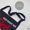 Shirtracer Kochschürze Hier kocht der Chef gemeckert wird nicht I Geschenk Kochen I Hobbykoch, (1-tlg), Kochschürze Herren Männer Bild 3
