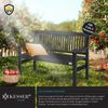 KESSER® Gartenbank Holz Holzbank wetterfest | Für 3 bis 4 Personen | Parkbank aus Massivholz | Sitzbank 320 kg belastbar | Balkonbank Bank für Balkon Terrasse & Garten inkl. Cover Anthrazit, 150 cm Bild 5
