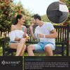 KESSER® Gartenbank Holz Holzbank wetterfest | Für 3 bis 4 Personen | Parkbank aus Massivholz | Sitzbank 320 kg belastbar | Balkonbank Bank für Balkon Terrasse & Garten inkl. Cover Anthrazit, 150 cm Bild 3