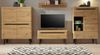 Wohnwand 4-teilig Ronson in Eiche Artisan und schwarz 344 x 170 cm Bild 2