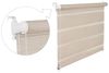 Doppelrollo Duorollo 100 cm breit 200 cm lang natur beige inkl. Seilzug Fensterrollo Klemmrollo Jalo Bild 3