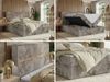 Premium Boxspringbett ORVO 200 x 200 cm mit Stauraum, Multipocket-Matratze 7 Härtezonen, H3, zwei Bettkästen - Topper T25 - Hellbraun Cord Bild 2