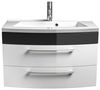 Waschbeckenunterschrank inkl. Waschbecken Rima weiß Anthrazit Hochglanz 82 cm Bild 3