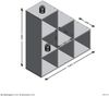 Raumteilerregal >MEGA 1< in Sandeiche Dekor - 104,5x108x33cm (BxHxT) Bild 4