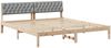 vidaXL Bettgestell Braun und hellgrau 180 x 200 cm Massivholz Kiefer 3394343 Bild 2