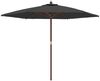 vidaXL Sonnenschirm mit Holzmast Anthrazit 299x240 cm 363169 Bild 2