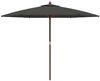 vidaXL Sonnenschirm mit Holzmast Anthrazit 299x240 cm 363169 Bild 4