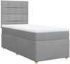 vidaXL Boxspringbett mit Matratze Hellgrau 90x190 cm Stoff 3293435 Bild 3