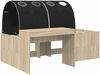 vidaXL Bett mit Tunnel 3 Stk. Sonoma Eiche und Schwarz Holzwerkstoff 3423676 Bild 3