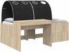 vidaXL Bett mit Tunnel 3 Stk. Sonoma Eiche und Schwarz Holzwerkstoff 3423676 Bild 2