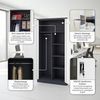 Jan Nowak Metallschrank 185 x 90 x 45 cm | Aktenschrank Abschließbar mit Kleiderstange, Pulverbeschichtung | Aufbewahrungsschrank Umkleideschrank Spind Kleiderstange | Anthrazit-Weiß Bild 4