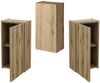 Waschtisch Skelbolu mit Spiegel und Hängeschrank Eicheoptik [en. casa] Bild 5