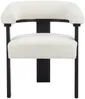 Vente-unique - LIVELIA Stuhl Stoff SchwarzWeiß - B 60 cm x H 78 cm x L 64 cm Bild 2