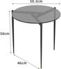 Runder Glas Beistelltisch 50 cm, Rauchglas Couchtisch Modern Wohnzimmer Garten Bild 3