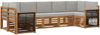 vidaXL Ecksofa Set mit Kissen 6 pcs Natürlich und Hellgrau 3384802 Bild 2