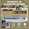 Höhenverstellbarer Couchtisch mit LED-Beleuchtung – elegantes Design in Naturholzoptik und Metallgestell Bild 5