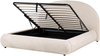 Bett mit Stauraum GRASSE Stoff Hellbeige 160 x 200 cm Bild 5