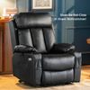 MCombo Relaxsessel mit elektrischer Aufstehhilfe 7190BK, Echtleder, Schwarz, 100 x 86 x 112 cm Bild 3