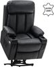 MCombo Relaxsessel mit elektrischer Aufstehhilfe 7190BK, Echtleder, Schwarz, 100 x 86 x 112 cm Bild 2