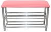 Schuhregal, Sitzbank groß "Luisa" chrom / rosa Bild 2