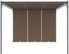 vidaXL Gartenpavillon mit Seitenvorhang, Stahl/Polyester Taupe, 4 x 3 x 2,25 m Bild 3