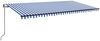 vidaXL Markise Automatisch Einziehbar 600x350 cm Blau und Weiß 3069246 Bild 2