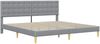 vidaXL Bettrahmen mit Kopfteil Hellgrau 200 x 200 cm Stoff 42027815 Bild 3