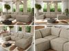 Modulares XXL-Ecksofa MODARO 5M, U-Form, Wohnlandschaft, 5-teilig, freistehend, Wohnzimmer Couch, HR-Schaumstoff - Taupe Stukture - Rechts Bild 2