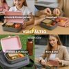 Cofi Brotdosen 3er-Set – Lunchbox / Frühstücksbox – BPA-frei, spülmaschinenfest, stapelbar, 1600 ml Rosa-Grau Bild 5