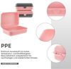 Cofi Brotdosen 3er-Set – Lunchbox / Frühstücksbox – BPA-frei, spülmaschinenfest, stapelbar, 1600 ml Rosa-Grau Bild 3