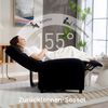 HOMCOM Relaxsessel mit Leinenoptik, Taschenfederkern (TV-Sessel, 1-St, Fernsehsessel mit Liegefunktion), bis 150 kg belastbar für Wohnzimmer, Schwarz Bild 4