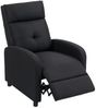 HOMCOM Relaxsessel mit Leinenoptik, Taschenfederkern (TV-Sessel, 1-St, Fernsehsessel mit Liegefunktion), bis 150 kg belastbar für Wohnzimmer, Schwarz Bild 2