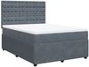 vidaXL Boxspringbett mit Matratze Dunkelgrau 140x190 cm Samt 3294647 Bild 3